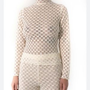 NWT find me now harmony checkered mesh top